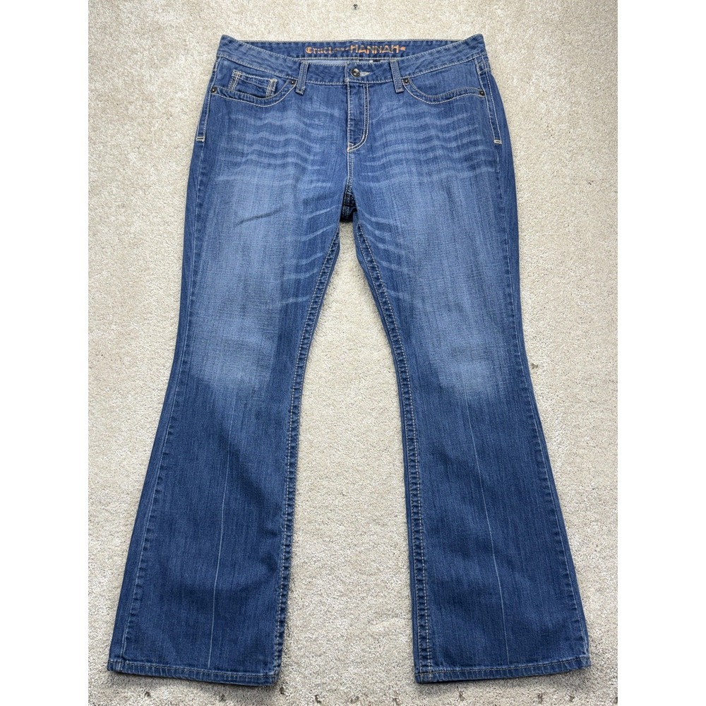 Cruel Denim Hannah Jean Womens 33/15R Medium Blue Mid Rise Bootcut Stretch Denim